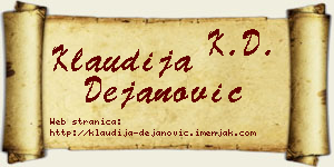 Klaudija Dejanović vizit kartica